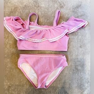 Janie and Jack Girls Pink Ruffle Two-Piece Swim Set